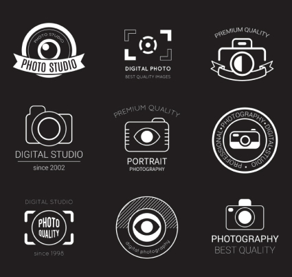 9 Fotografie-Studio-Logo-Design Vektor-Material