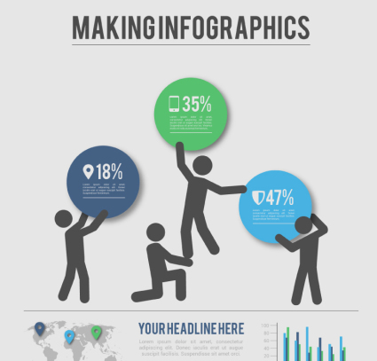 Business-Marketing-Informationen Karte Vektor Material