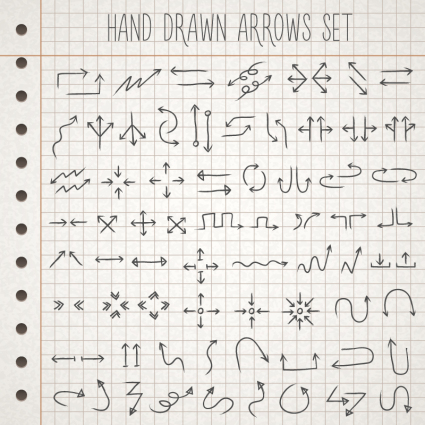 68 Zeichnung arrow Design Vektordiagramm