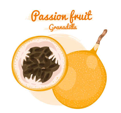 Gelbe Passionsfrucht Vektor-Material