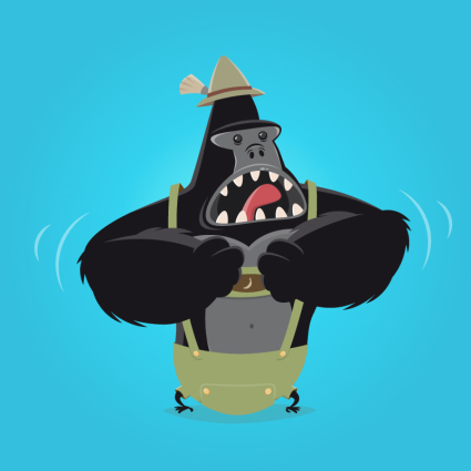 Cartoon schreien gorilla Vektor-Material