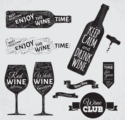10 Abs kreatives Element vektor wein
