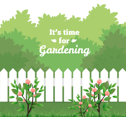 Green Garden Illustrator Vektor Material