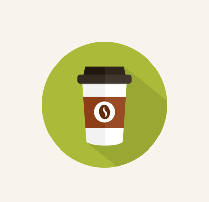 Exquisite Kaffee zum Mitnehmen Symbol Vektor-