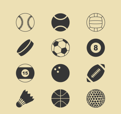 12 Sport Symbol Vektor Material
