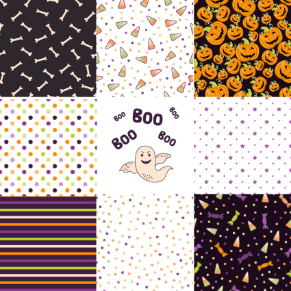 8 Halloween nahtlose Hintergrund Vektor-Material
