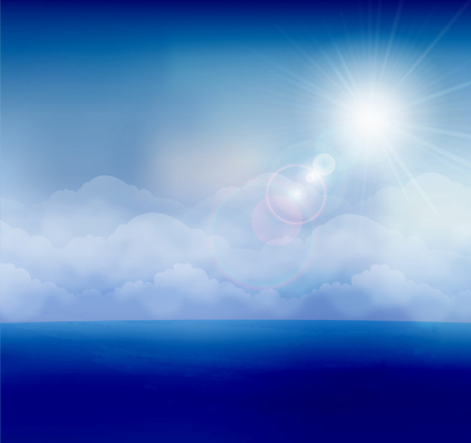 Himmel und Meer Landschaft Vektor-Material