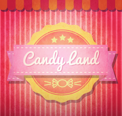 Kreative candy Label Vektor Material Welt