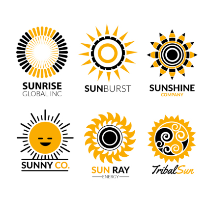 6 Kreative Sonnensymbol Vektor-