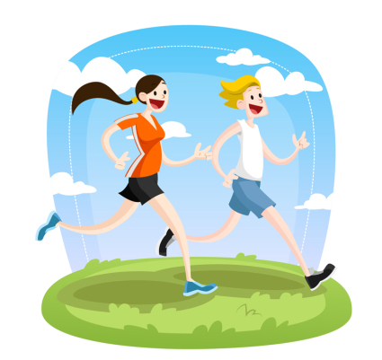 Cartoon Running men Vektor-Material
