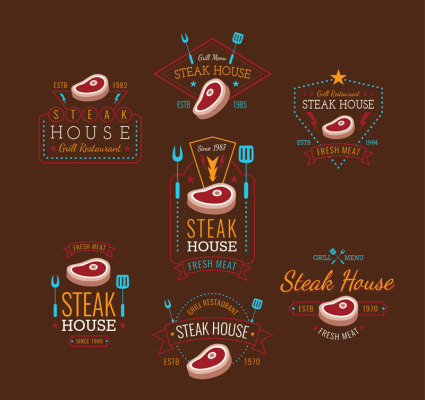 7 Abs Steak tag Vektor Material