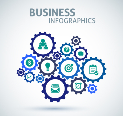 Business Radsatz Design Vektor-
