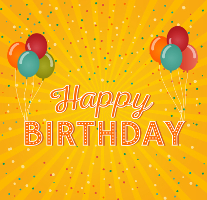 Alles Gute zum Geburtstag Grußkarte Vektor-Material