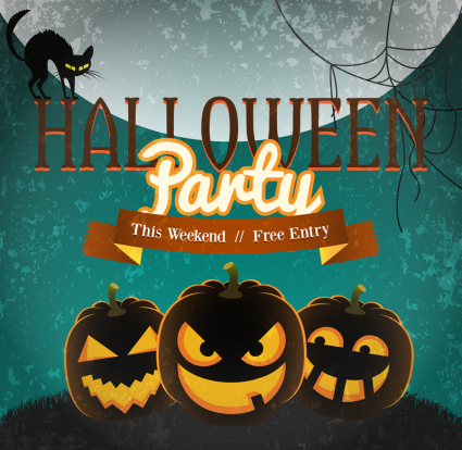 Horror-K��rbis Halloween-Parteiplakat Vektor
