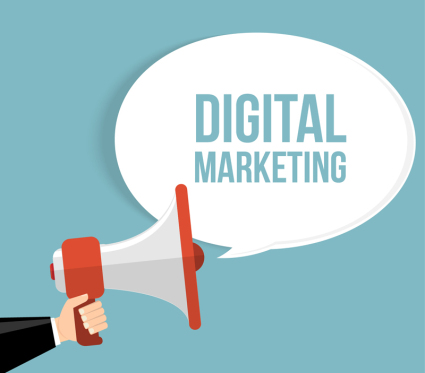 Digital Marketing Business-Illustrator Vektor Material