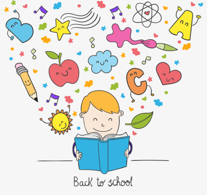 Cartoon Jungen Lesung Element Vektor
