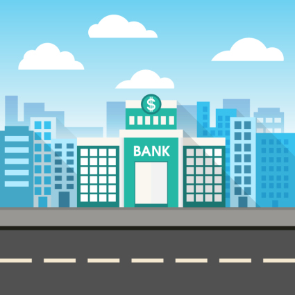 die bank - gebäude gebäude kreativen vector