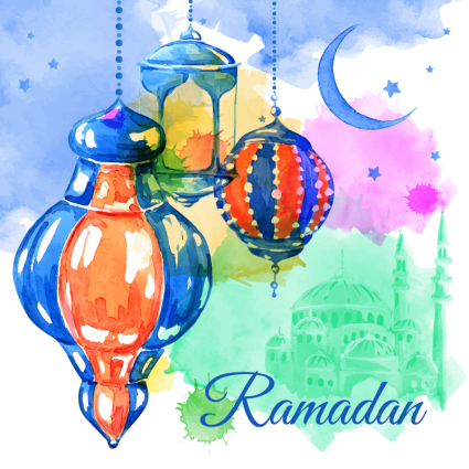 wasser, das ramadan - grußkarten -
