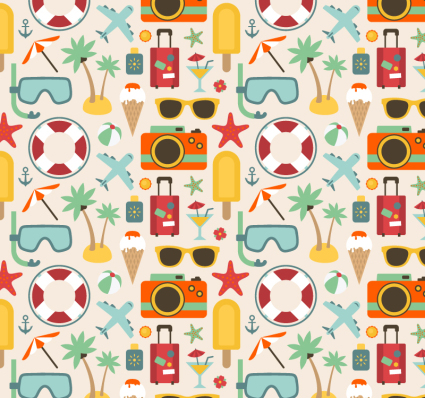 Sommer nahtlose Hintergrund Element Vektor Material