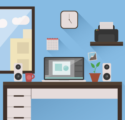 Tidy Studio Illustrator Vektor Material