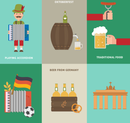 6 Oktoberfest Hintergrund Element Vektor Material