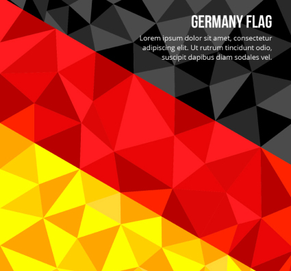 Geometrische deutsche Flagge Hintergrund Vektor-Material