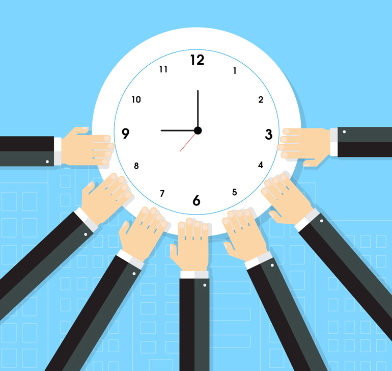 Arme gestreckt Uhr Vektor-Material