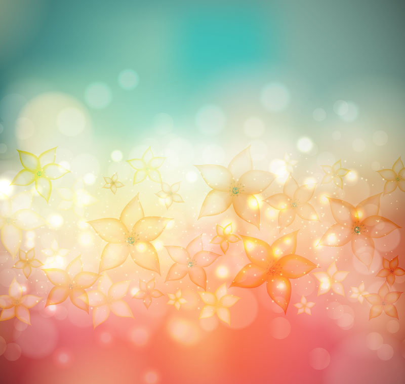 Fantasieblumen Halo Hintergrund Vektor-Material