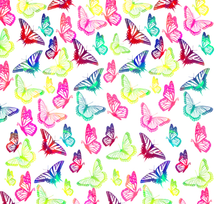 Gemalte Schmetterling nahtlose Hintergrund Vektor-