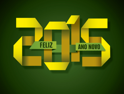 Origami 2015 WordArt Vektor-Material