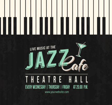 Jazz Cafe Plakate Vektor Material