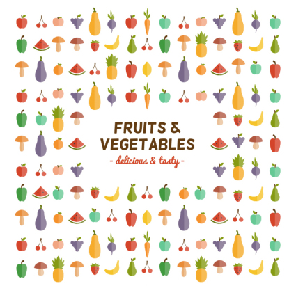 Frisches Obst und Gem¨¹se nahtlose Hintergrund Vektor-
