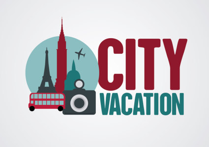 Creative City Urlaub Hintergrund Vektor-Material