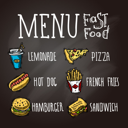 Fast-Food-Men¨¹-Design Vektoren