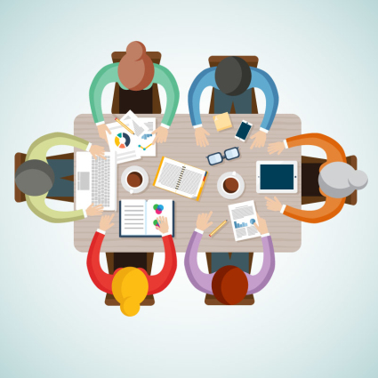 Vektor kreative Business-Konferenz Aufsicht