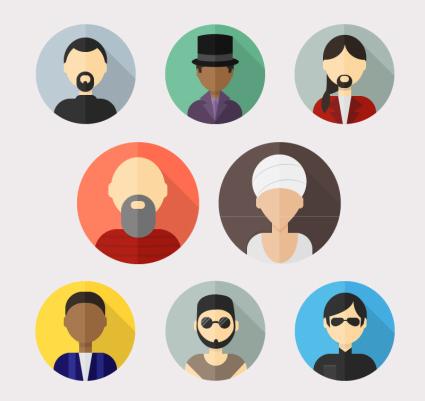 8 Mode-Mann-Bild Vector
