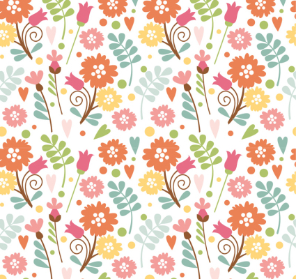 Farbige Blumen nahtlose Hintergrund Vektor