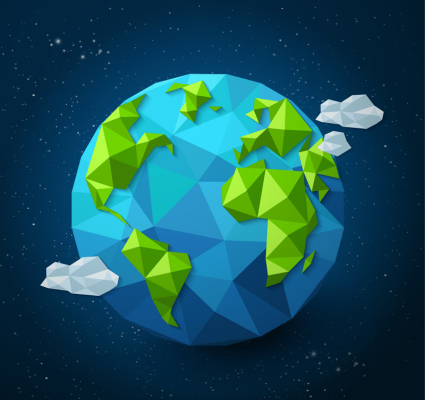 Kreatives Design Vektor Material Blue Earth
