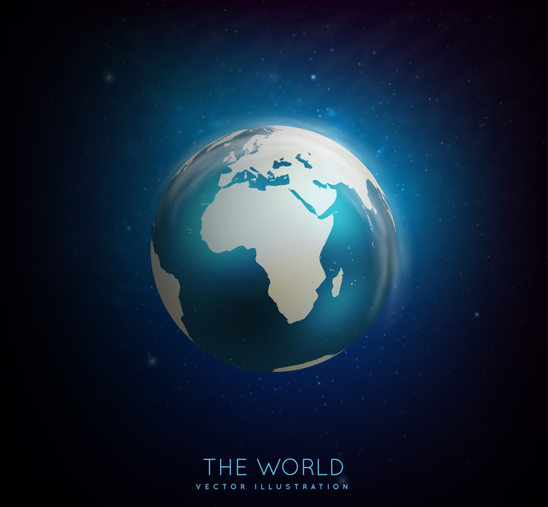 Fantasie Blue Earth Vektor-Material