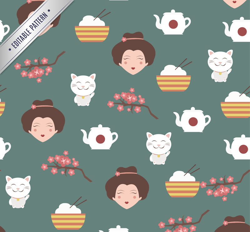 Kreative Japan nahtlose Hintergrund Element Vektor Material