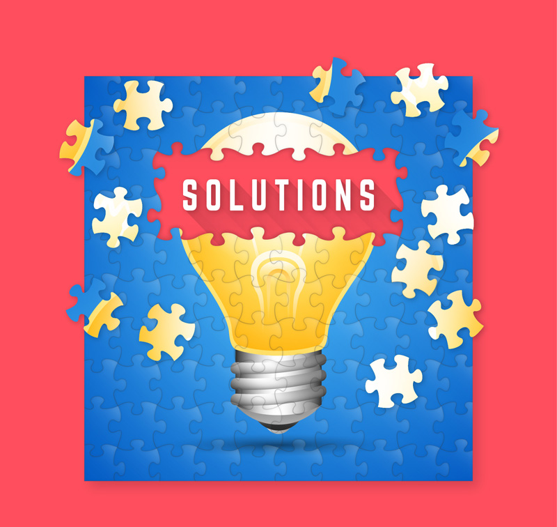Kreative Lampe Puzzle Vektor-Material