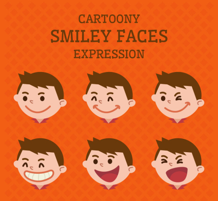 6 Cartoon Jungen Bild-Vektor-Material