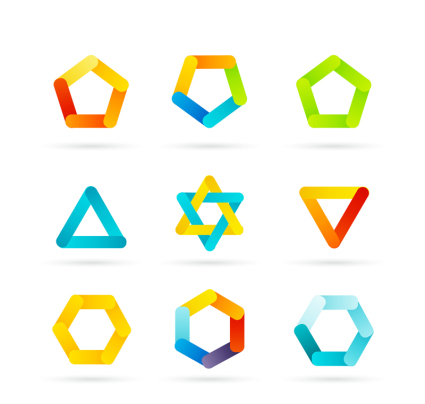 9 Farbmuster Symbol Vektor