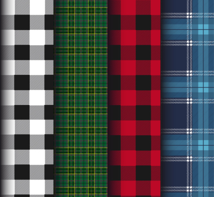 4 Kreative Plaid nahtlose Hintergrund Vektor