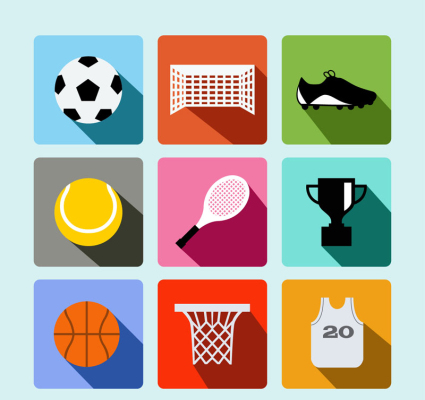 9 exquisite Sport Symbol Vektor Material Elemente