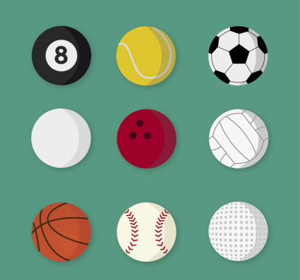 9 Ball mit exquisitem Design Vektor-Material
