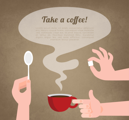 Kaffee-Vektorarme