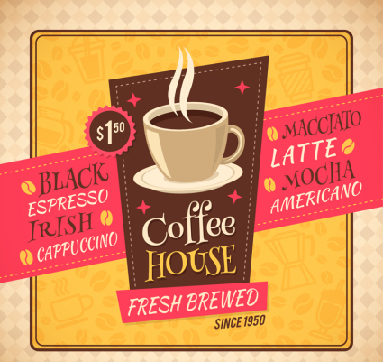 Kreative Kaffee-Plakat-Vektor