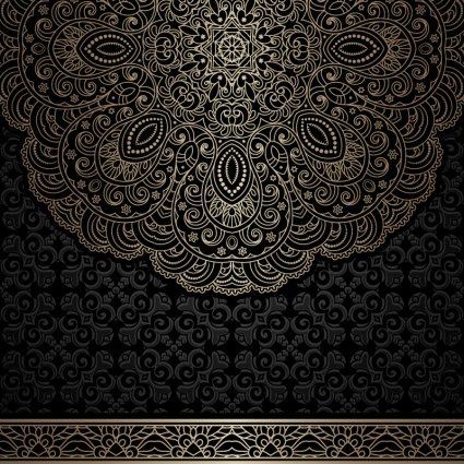 Zarte schwarze Muster Hintergrund Vektor Material