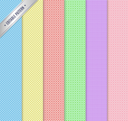 6 Zahlung Color dot Punkte nahtlose Hintergrund Vektor Material